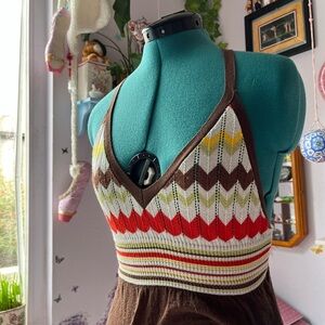 Colorful Chevron Knit Women's Top